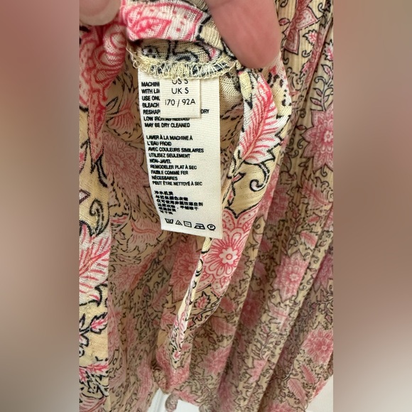 Free People Moon Child Maxi Top Pink and Cream - Picture 6 of 6